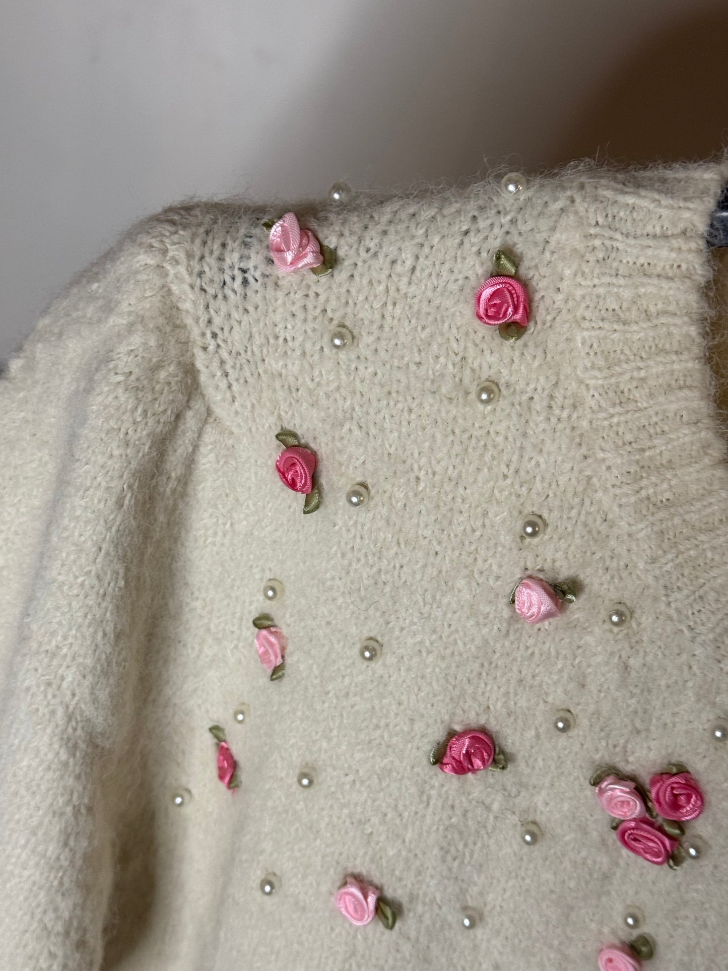 Cardigan mit Rosen