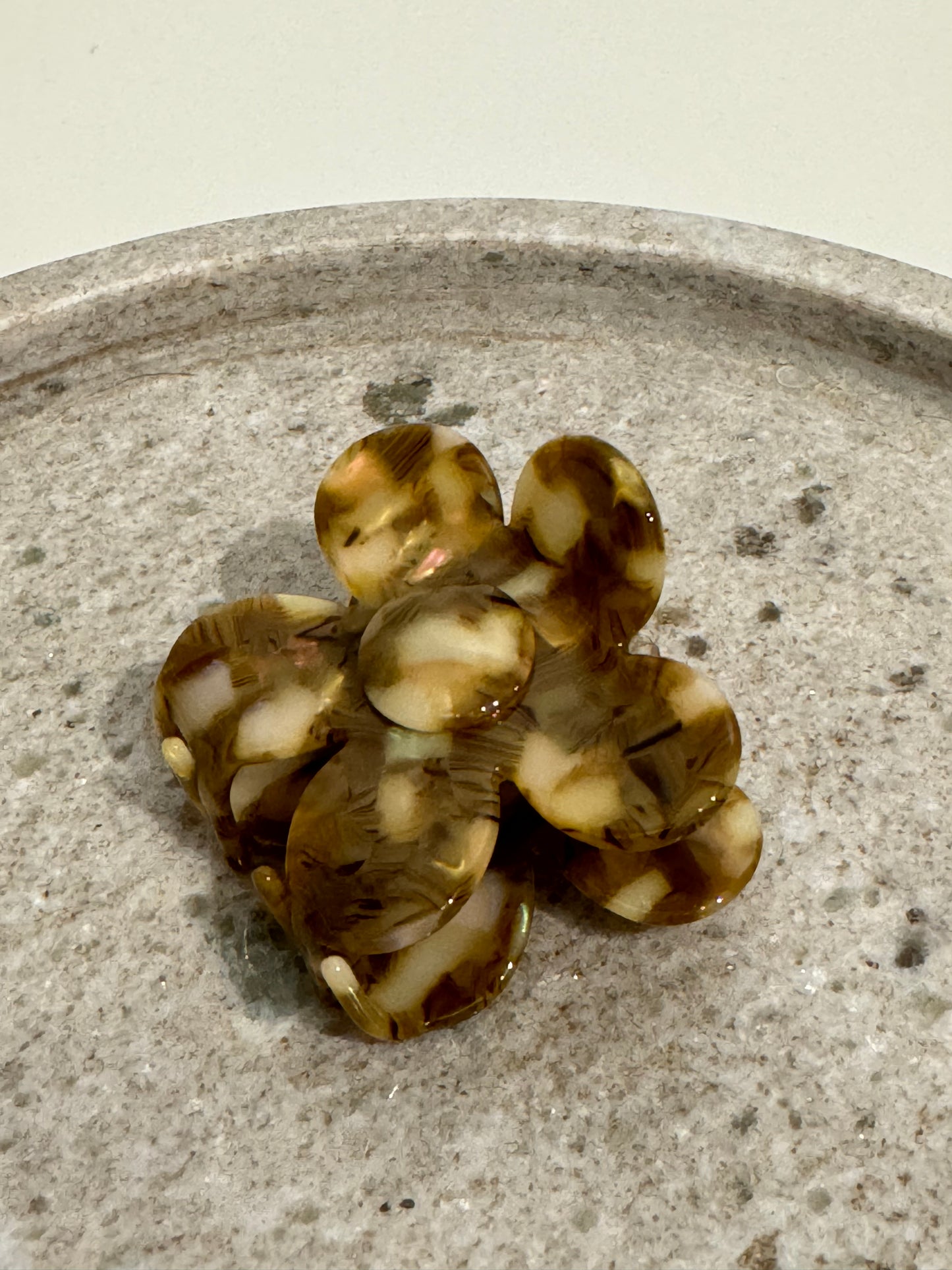 Haarklammer Flower Shiny Chocolate