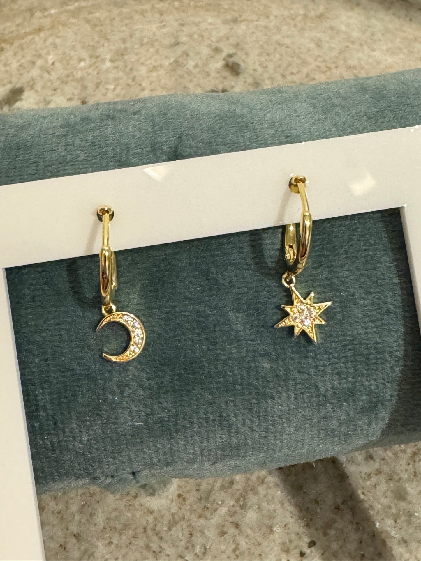 Ohrringe Mond & Sterne