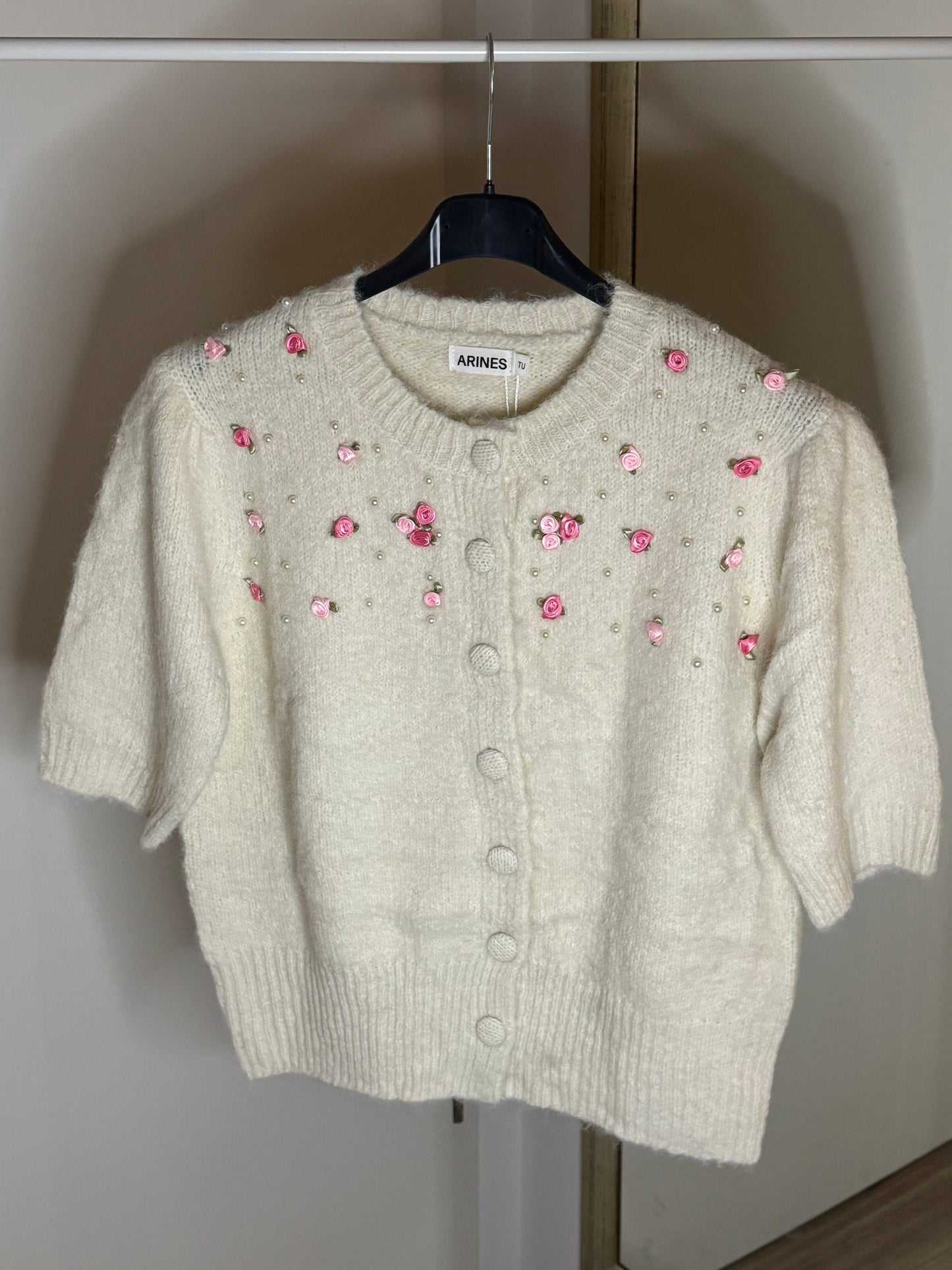 Cardigan mit Rosen