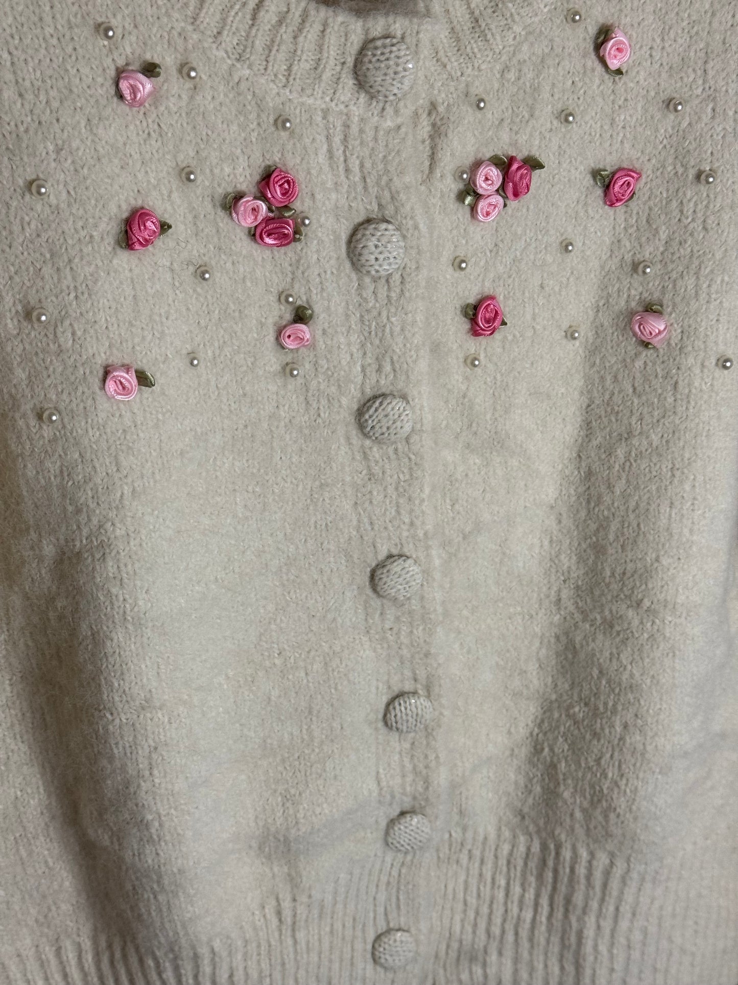 Cardigan mit Rosen