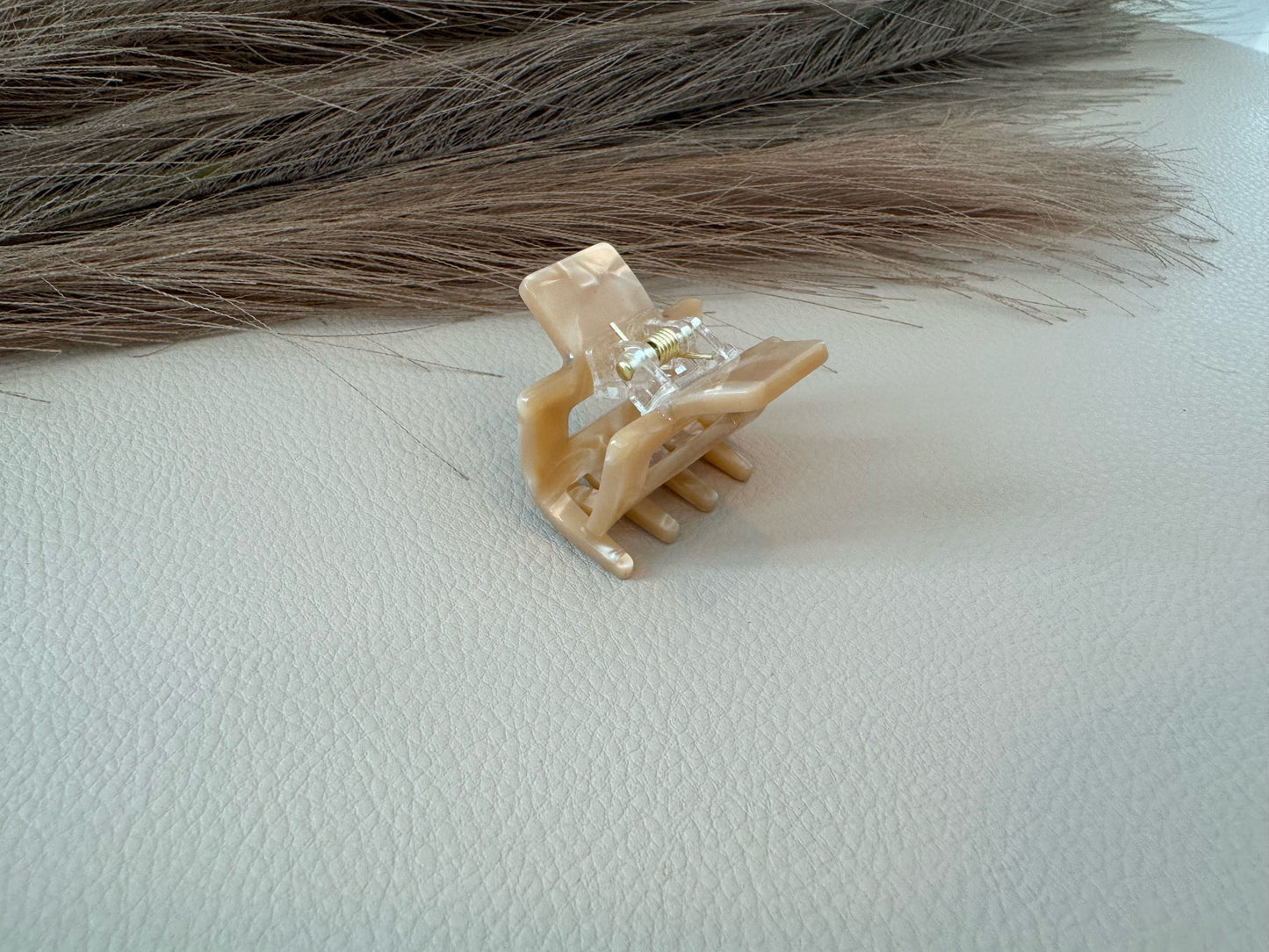 Haarklammer Karamell