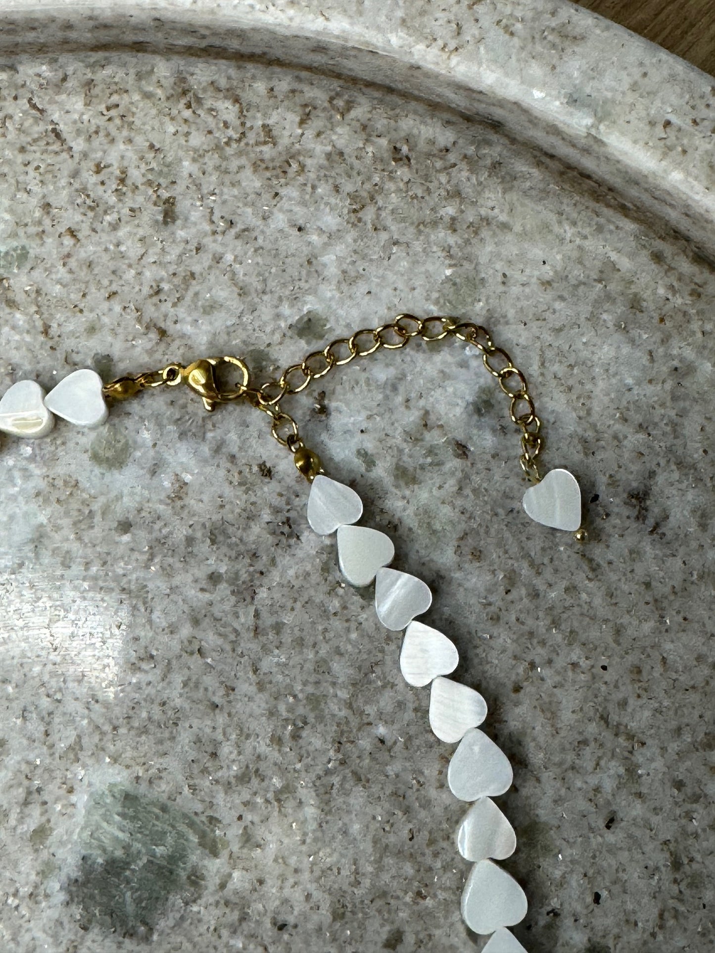 Kette Hearts Weiß