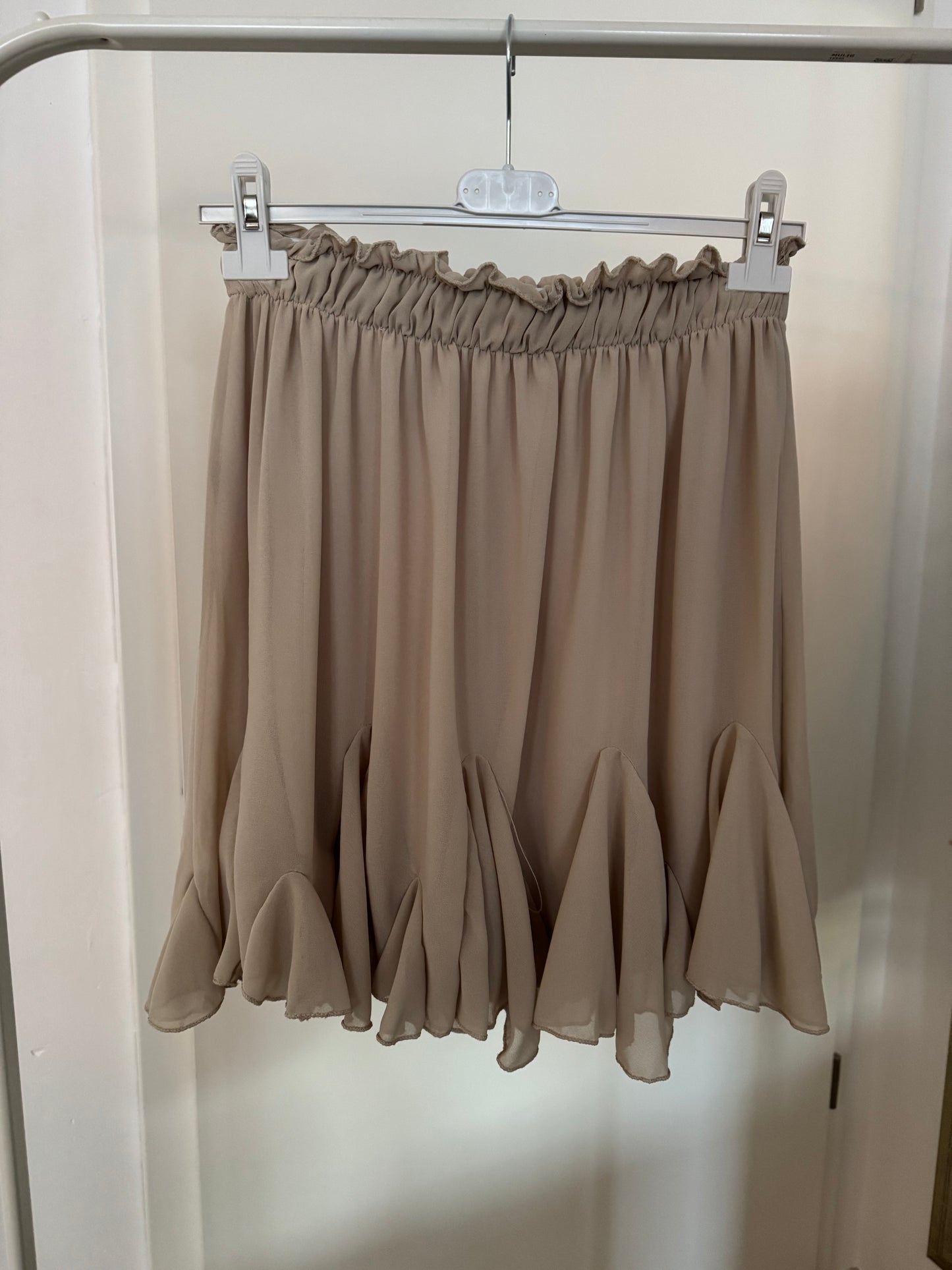 Rüschenrock - beige