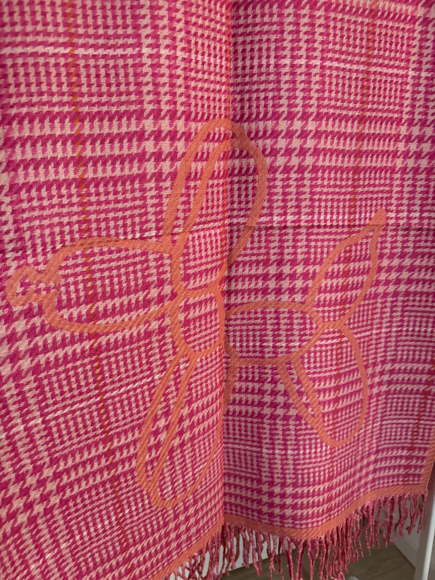 Schal Pink Orange Creme